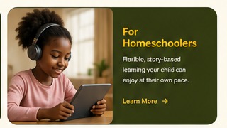 Homeschool learner using a tablet